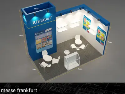 exhibit exhibition stand design for messe frankfurt Free 3D model