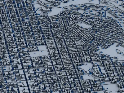 Santa Barbara City California 3D print model