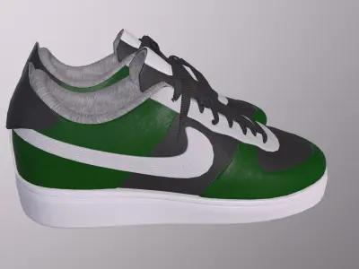 NIKE AIR FORCE 1 SHOE PBR Low-poly 3D model