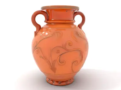 Classic Terracotta Vase model pack Low-poly 3D model