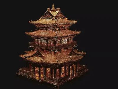 Chinese  ancient house   Low-poly 3D model
