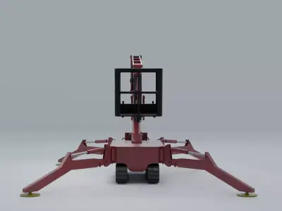 Spider Crane - Compact Construction Rigged 3D model