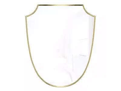 Brass Wall Mirror 3D model