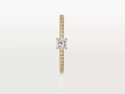 ETINCELLE - SOLITAIRE - RING 3D print model