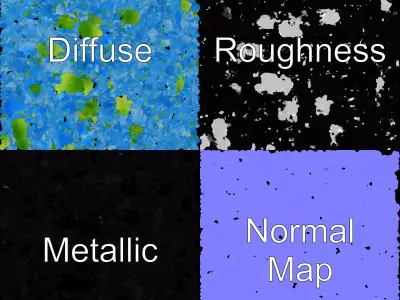 Blue Hydrangea Blossom model pack Low-poly 3D model