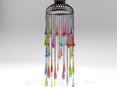 Arabic colorful lantern 3D model