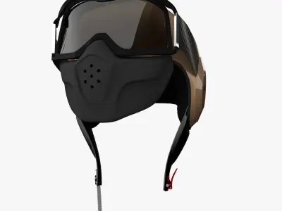 Shark Raw Helmet Low-poly 3D model