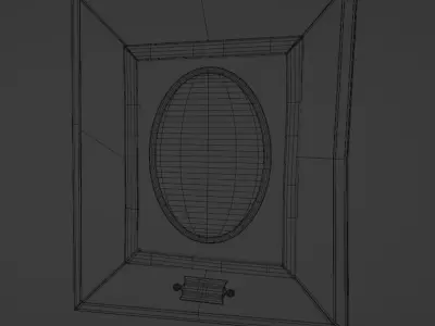 Antique Wall Mirror Free low-poly 3D model
