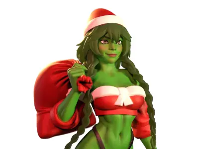Grinch girl 3D print model