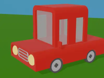 Car cartoon Game Low-poly 3D model