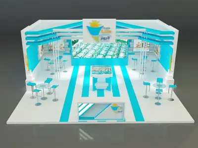  Booth Exhibition Stand a162 3D model