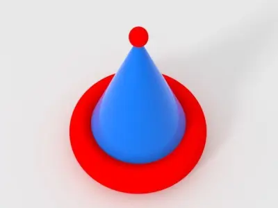 Party-Birthday Hat-Cap Low-poly 3D model