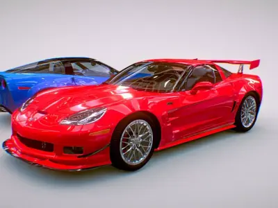 Chevrolet corvette c6 zr1 Low-poly 3D model