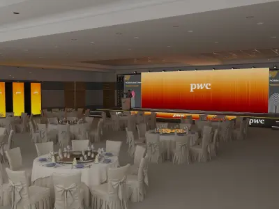 Concert stage design 3D model  3D model