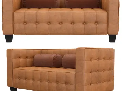 El Sillon Kubus de Lilly Reich Josef Hoffmann 3d model Low-poly 3D model