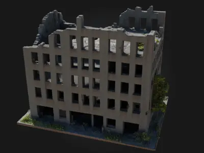 Ruined Structure Model  The Silent Stories of Decay 3D model