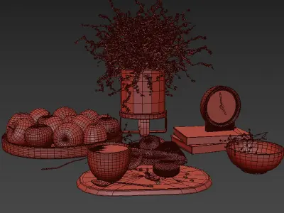 Decorative set 20 3D model buy