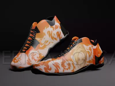 Sports Fitness Sneakers Low-poly 3D model
