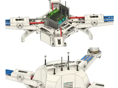 Fully Functional 3D-Printed Drone 3D print model