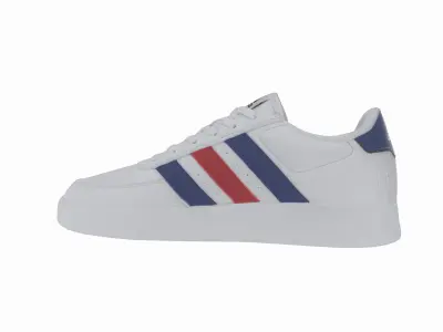 Adidas Breaknet 20 White Red Blue Low-poly 3D model