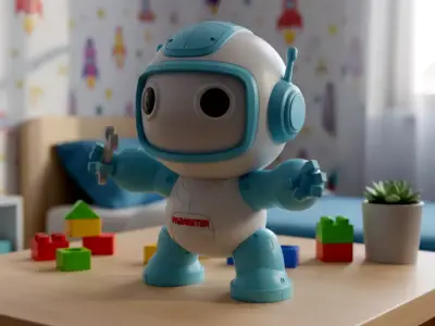 Cute Robot 3D Model STL for Printing 3D print model