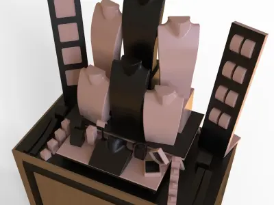 luxury jewelry window design 3D print model