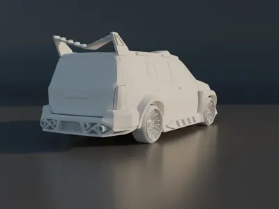 Modified Toyota Probox Low-poly 3D model