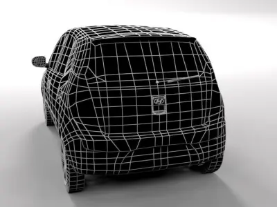 HYUNDAI I10 LOWPOLY Low-poly 3D model