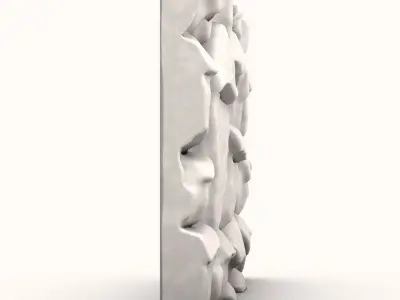 Crude Stone Barrier Section 3D model