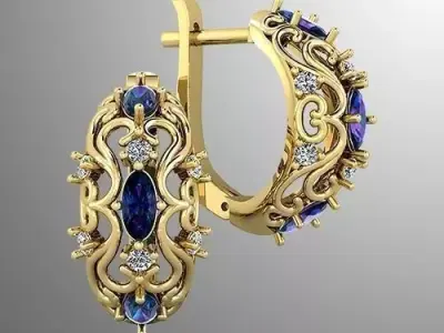 Earrings 39 3D print model