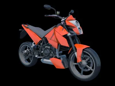  KTM Duke Bike New Design 2023 3D model Game Ready Asset Low-poly 3D model