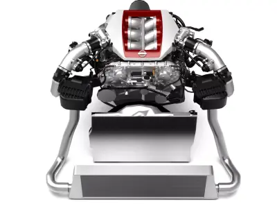 VR38DETT Engine Low-poly 3D model