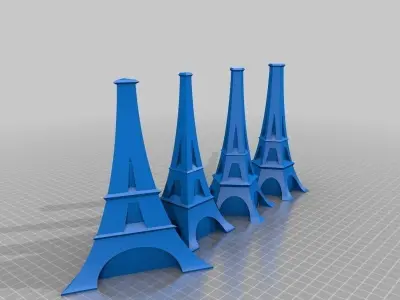 Multi Sided Eiffel Style Vases Free 3D print model