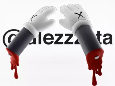 Kaws Bloody Hands Companion Textured Low-poly 3D model