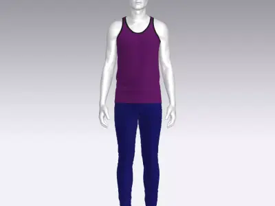 Sport Suit Low-poly 3D model