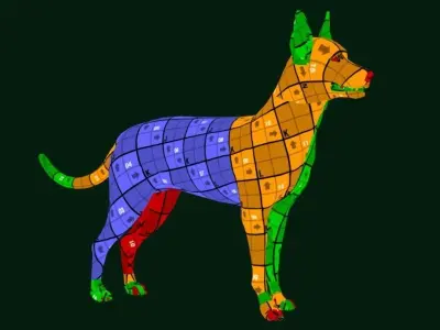 Zwergpinscher Dog Breed 3D model