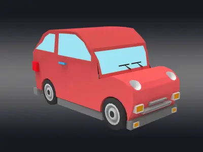 Cartoonish Jeep 3D model