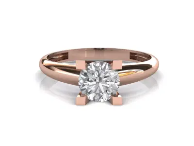 STL 3DM Print Ready Women Diamond Ring Lightweight Printable  3D print model 127