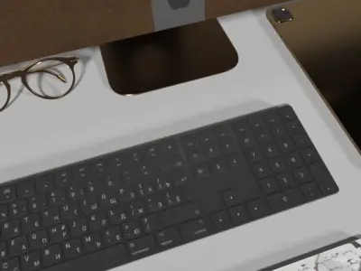 gold computer gaming 3D model