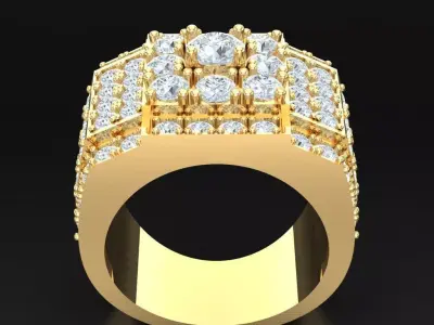 Luxury Men Rings Designs 4MR050 3D print model