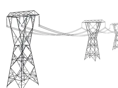 Electrical Power Line  3D model