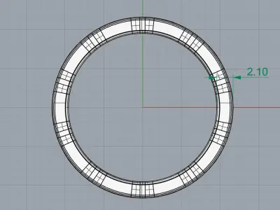 0294 Dollar Hollow Ring 3D print model