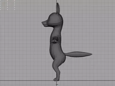 Fox model kangaroo 3D model