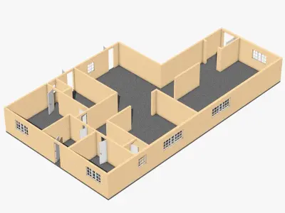 Floorplan apartment floor plan 3D model
