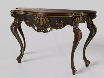 Console Table - Baroque Style 3D model