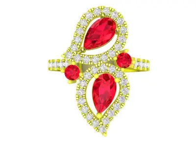 A7479 Fashion Diamond Women Ring 3D Model 3D print model