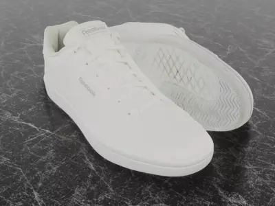 REEBOK 3D SHOES - WHITE - CLASSIC  Low-poly 3D model