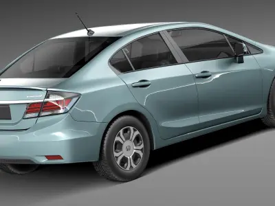 Honda Civic Sedan Hybrid 2013 3D model