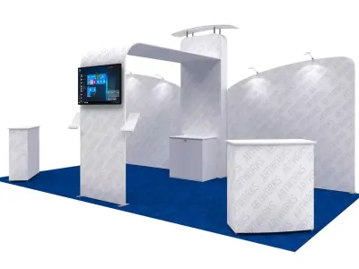 Exhibition booth 10x20ft 3DM012 3D model