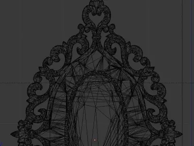 Classic decor ornament v-3D model 55 3D model